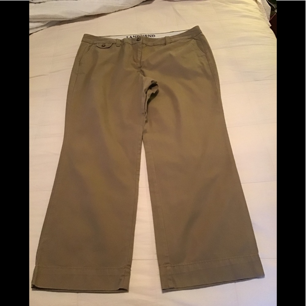 Lands End khaki chinos size 18